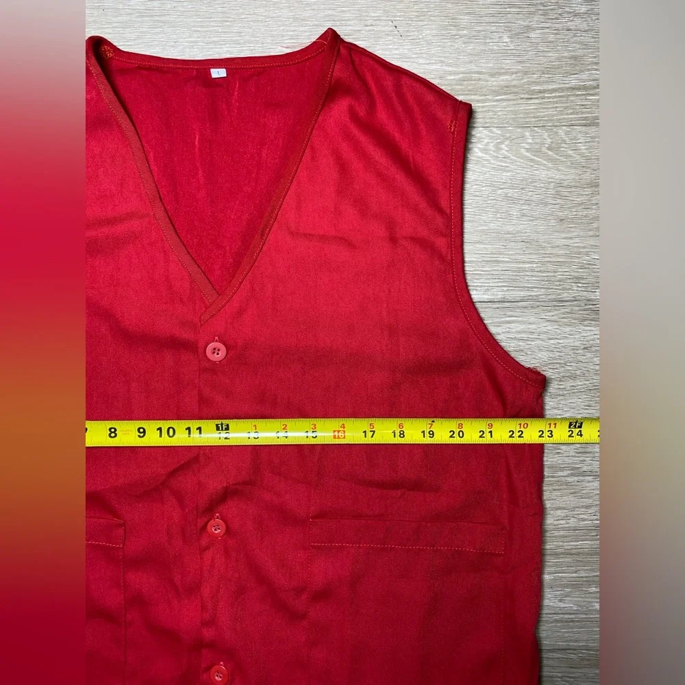 Vintage Target Store Employee Work Red Vest Uniform Size L / Large *Pre-Owned* - Picture 6 of 8